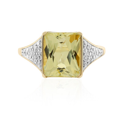 Anillo en oro con Cuncita amarillo canario