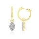 Pendientes en oro con Diamante SI2 (G)  (Annette)