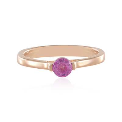 Anillo en plata con Zafiro rosa de Madagascar