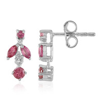 Pendientes en plata con Turmalina rosa de Brasil