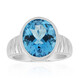 Anillo en plata con Topacio azul suizo (Pallanova)