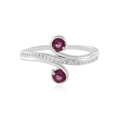 Anillo en plata con Granate Magenta