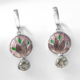 Pendientes en plata con Amatista verde