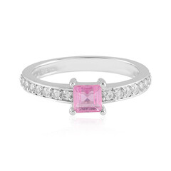 Anillo en plata con Zafiro rosa de Madagascar