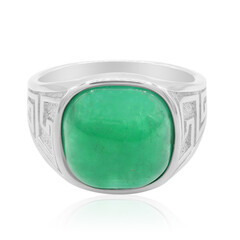 Anillo en plata con Ágata verde