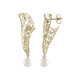 Pendientes en oro con Perla blanca Freshwater (Ornaments by de Melo)