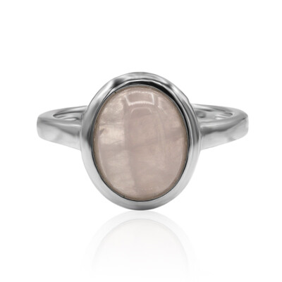 Anillo en plata con Cuarzo rosa (MONOSONO COLLECTION)