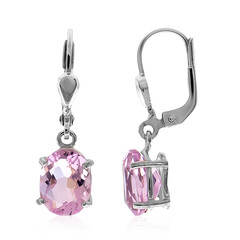 Pendientes en plata con Fluorita rosa (CUSTODANA)