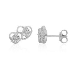 Pendientes en plata con Diamante PK (J)