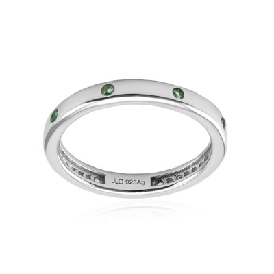 Anillo en plata con Esmeralda de Zambia