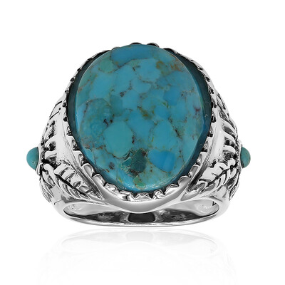 Anillo en plata con Turquesa azul del Mohave Kingman (Art of Nature)