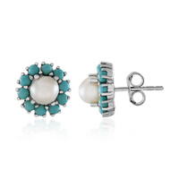 Pendientes en plata con Perla blanca Freshwater