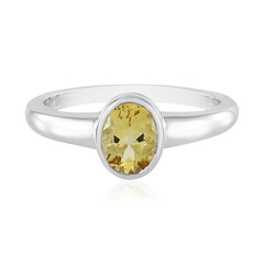 Anillo en plata con Berilo amarillo