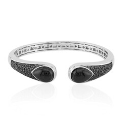 Brazalete en plata con Ónix negro