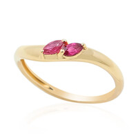 Anillo en oro con Espinela roja de Birmania (de Melo)