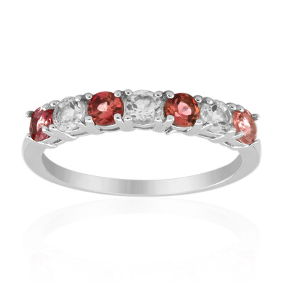 Anillo en plata con Turmalina rosa de Brasil