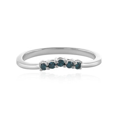 Anillo en plata con Diamante azul I3