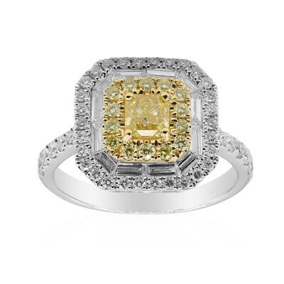 Anillo en oro con Diamante amarillo SI2 (CIRARI)