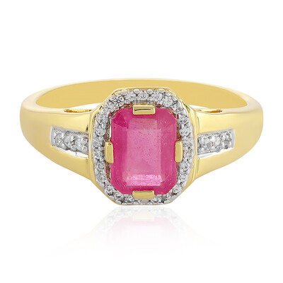 Anillo en plata con Zafiro rosa de Madagascar