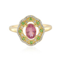 Anillo en plata con Turmalina rosa de Nigeria