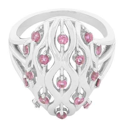 Anillo en plata con Turmalina rosa