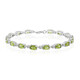 Brazalete en plata con Peridoto de Birmania