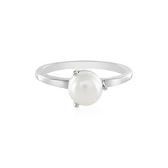 Anillo en plata con Perla blanca Freshwater