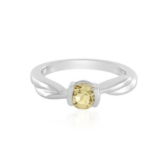 Anillo en plata con Berilo amarillo