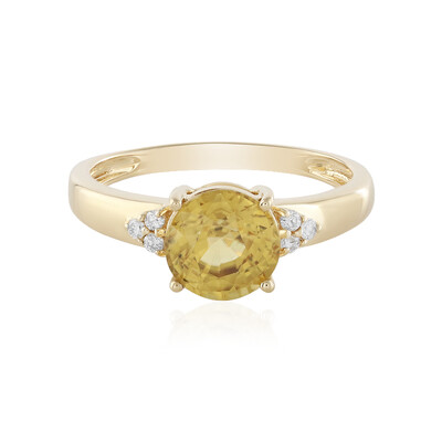 Anillo en oro con Zircón amarillo (AMAYANI)