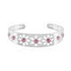 Brazalete en plata con Zafiro rosa de Madagascar