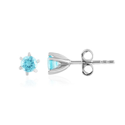 Pendientes en plata con Apatita azul