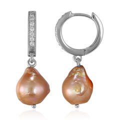 Pendientes en plata con Perla Freshwater (TPC)