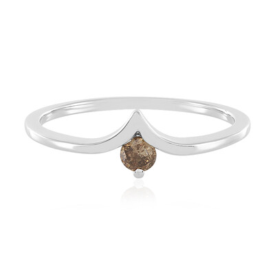 Anillo en plata con Diamante chocolate I3