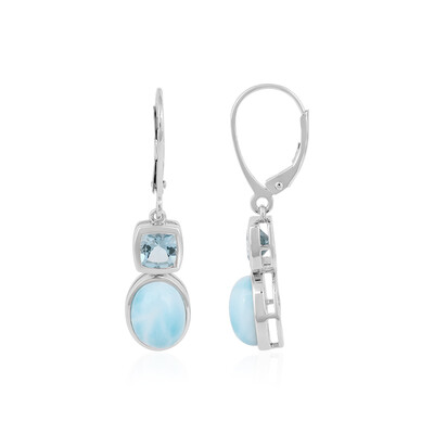 Pendientes en oro con Larimar (KM by Juwelo)