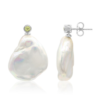 Pendientes en plata con Perla Freshwater (TPC)