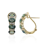 Pendientes en oro con Zafiro Teal (CIRARI)