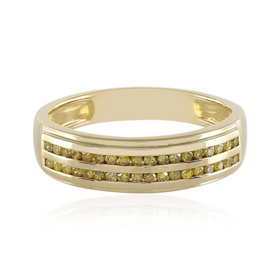 Anillo en plata con Diamante amarillo I2