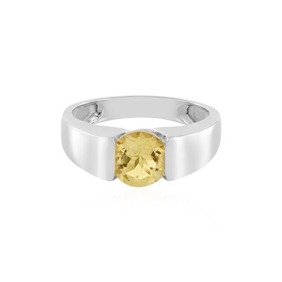 Anillo en plata con Berilo amarillo