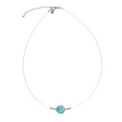 Collar en plata con Larimar