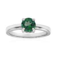 Anillo en plata con Topacio verde mariposa