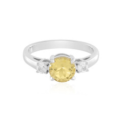 Anillo en plata con Berilo amarillo