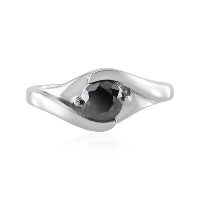 Anillo en plata con Diamante negro