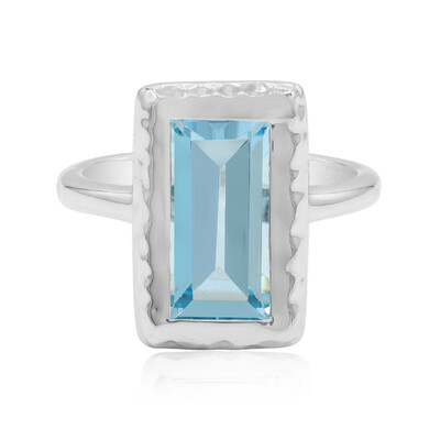 Anillo en plata con Topacio azul cielo (MONOSONO COLLECTION)