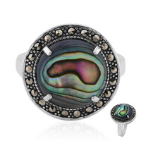 Anillo en plata con Concha de Abalone