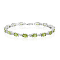 Brazalete en plata con Peridoto de Birmania