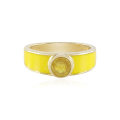 Anillo en plata con Zafiro amarillo de Madagascar