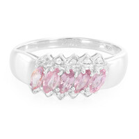 Anillo en plata con Zafiro de Ceilán rosa