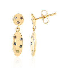 Pendientes en plata con Diamante amarillo I2