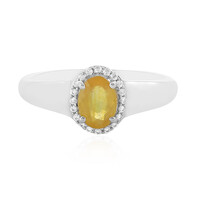 Anillo en plata con Zafiro amarillo de Madagascar