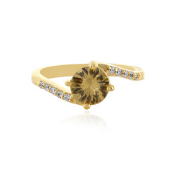 Anillo en plata con Zircón amarillo